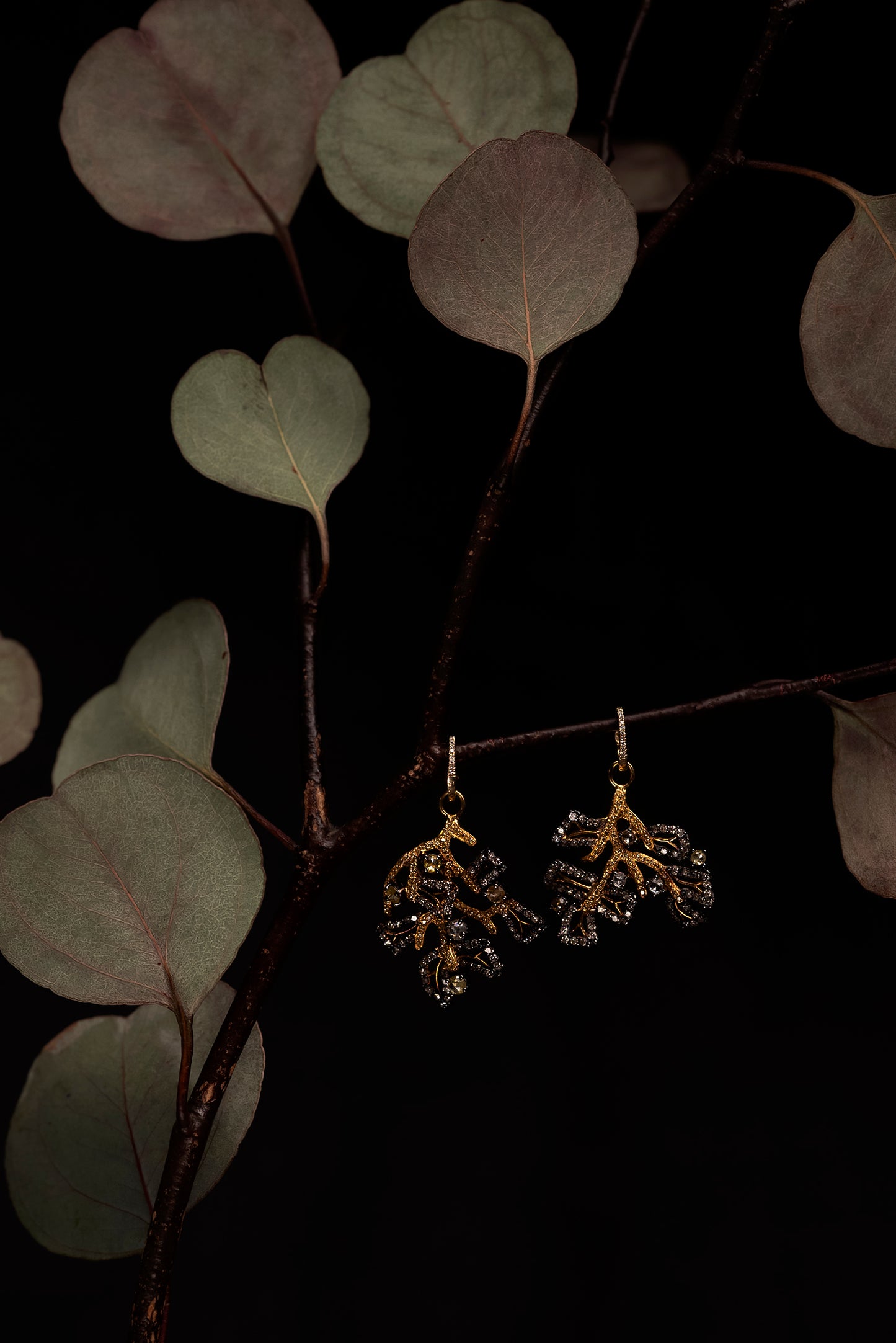 Diamond Pendant Earrings