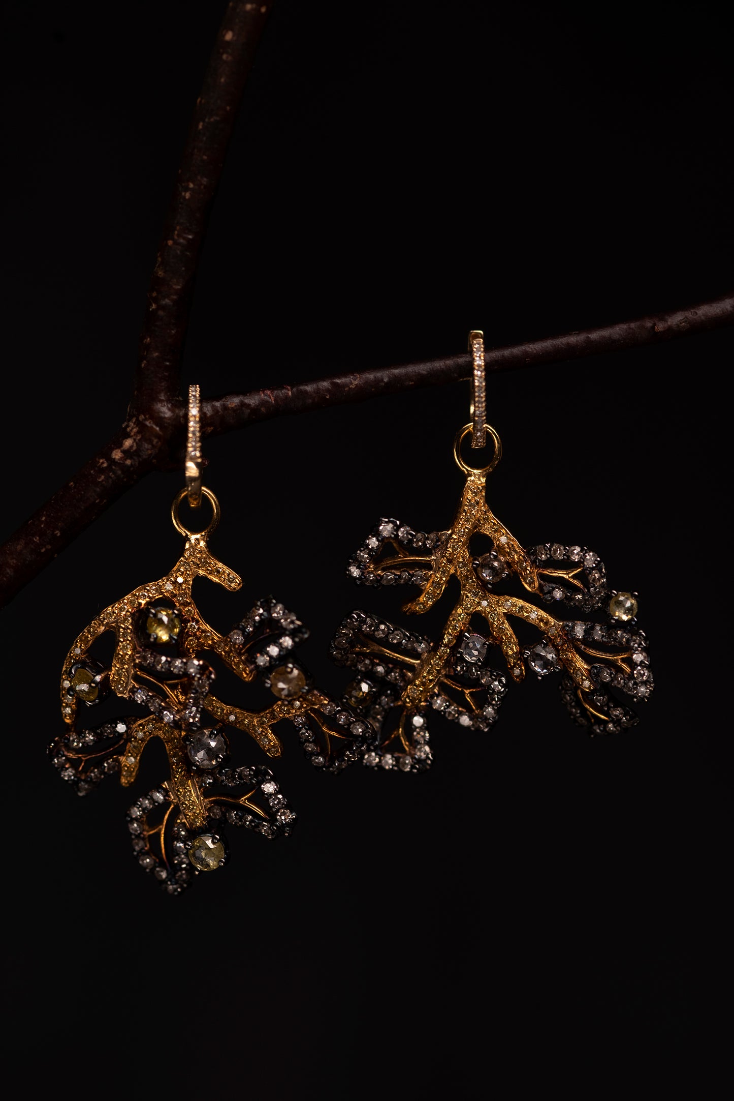 Diamond Pendant Earrings