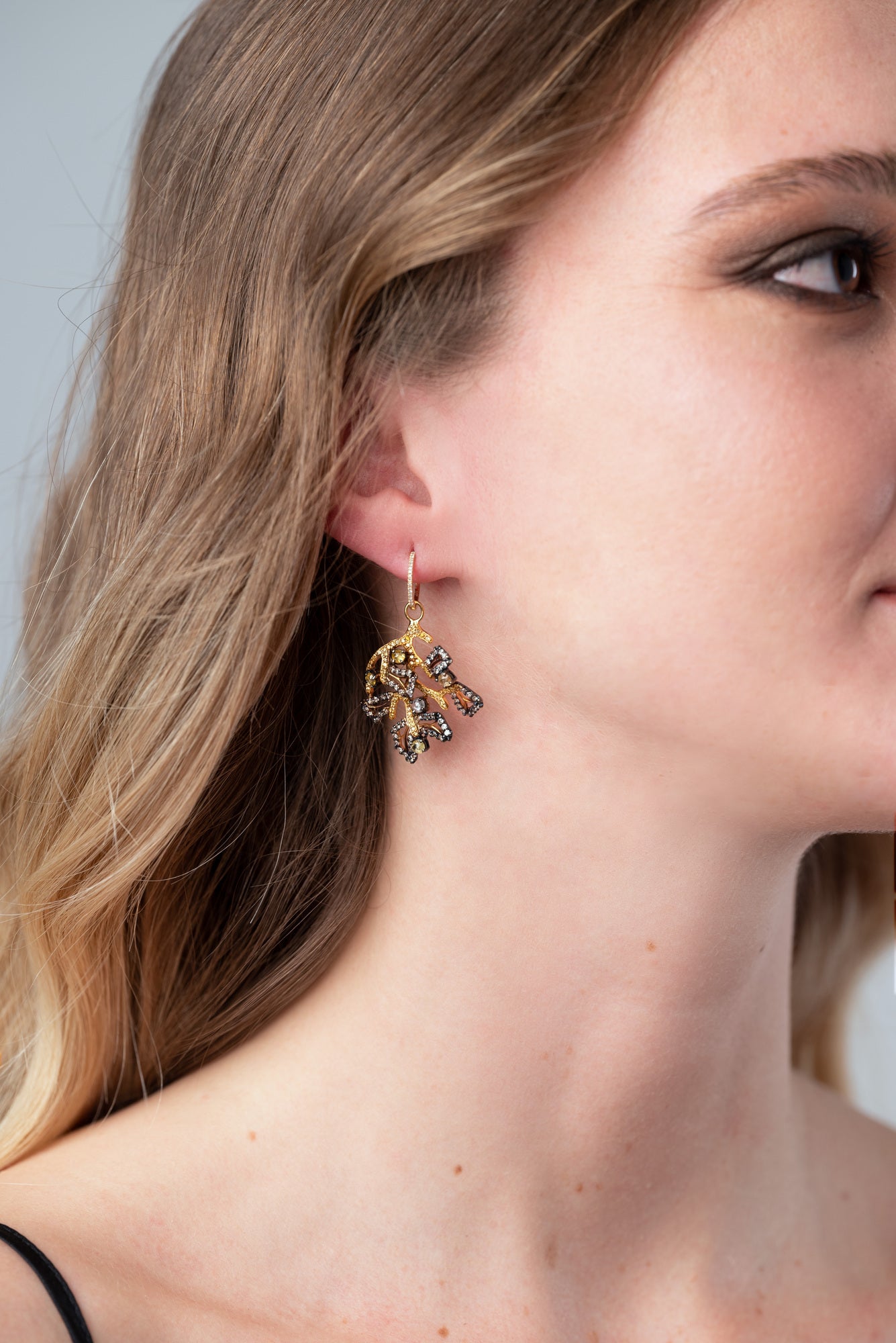 Diamond Pendant Earrings