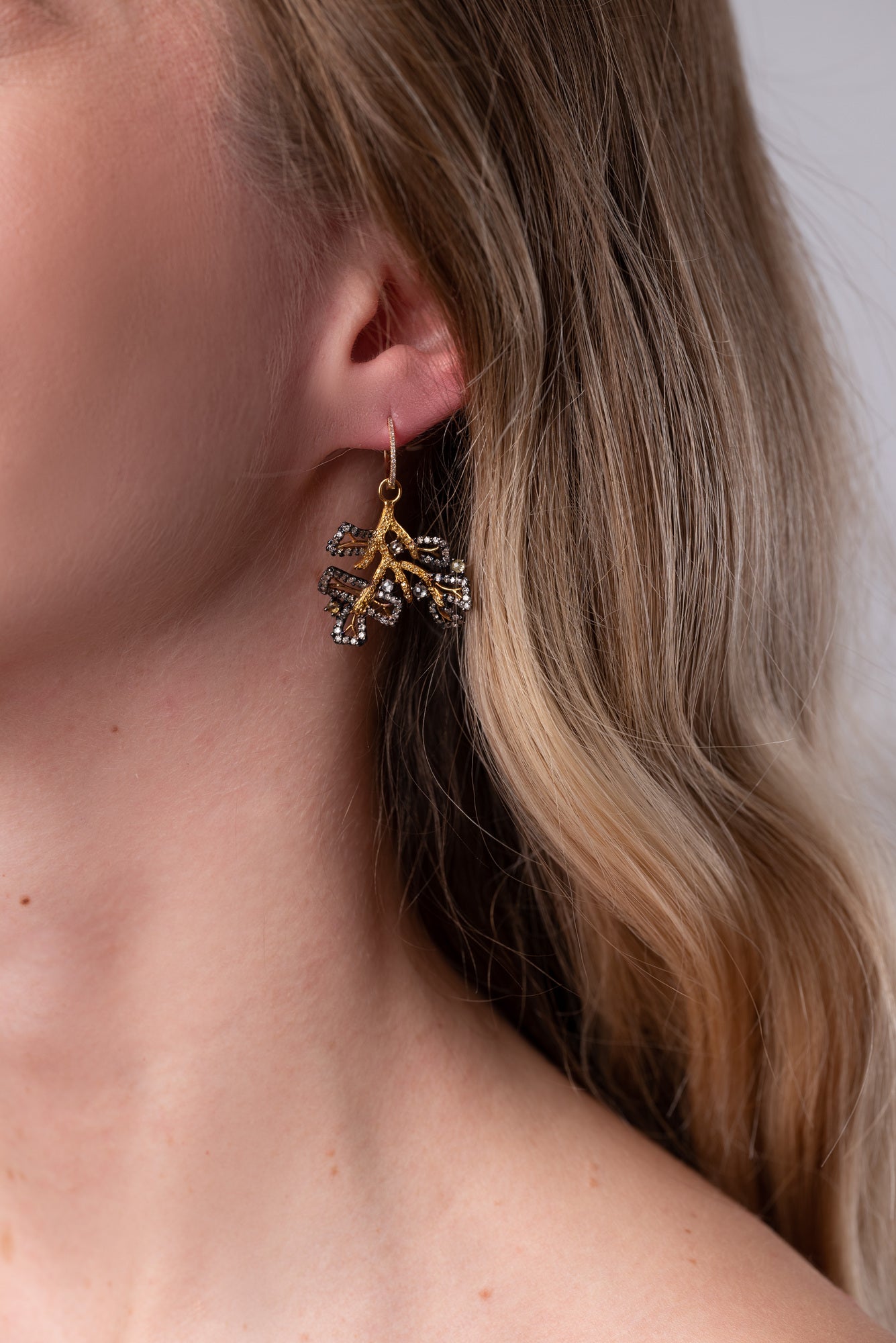 Diamond Pendant Earrings
